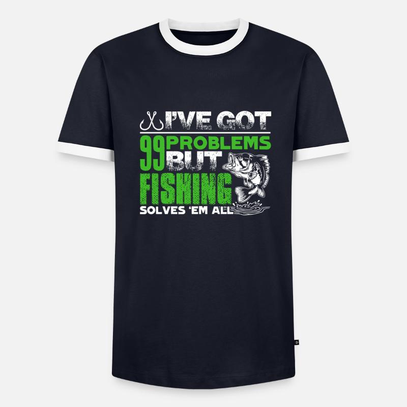 Fishing Solves All Problems - Men's Ringer Shirt - undefined