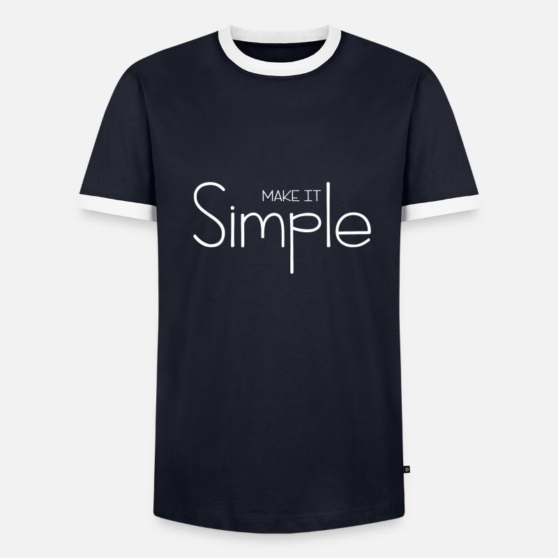 Make it Simple - Männer Kontrast-T-Shirt - undefined