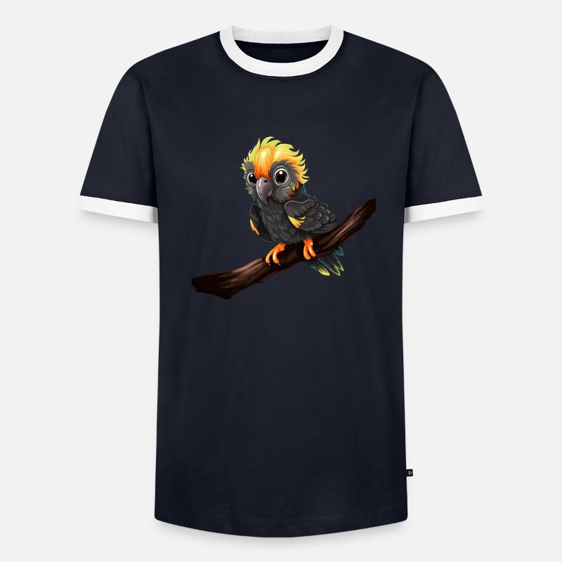 Bébé perroquet Ara oiseau T-shirt contrasté Homme