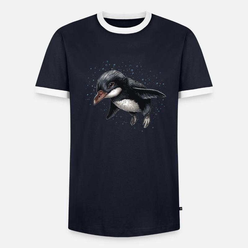 Pingouin Bébé Oiseau Poussin T-shirt contrasté Homme