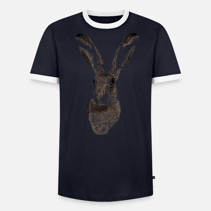 Hase Männer Kontrast-T-Shirt