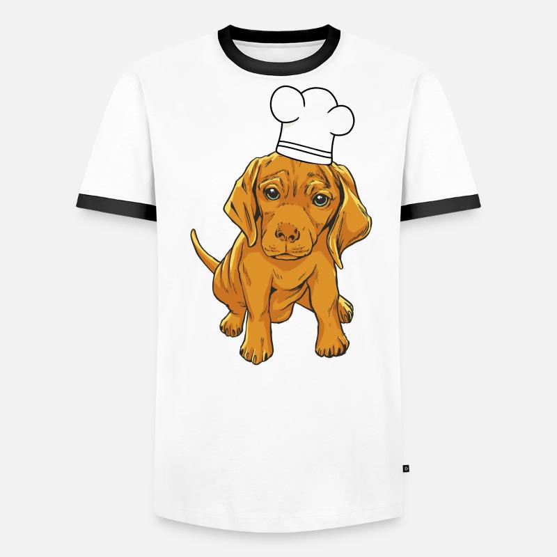 Chef chef hat dog Men's Ringer Shirt