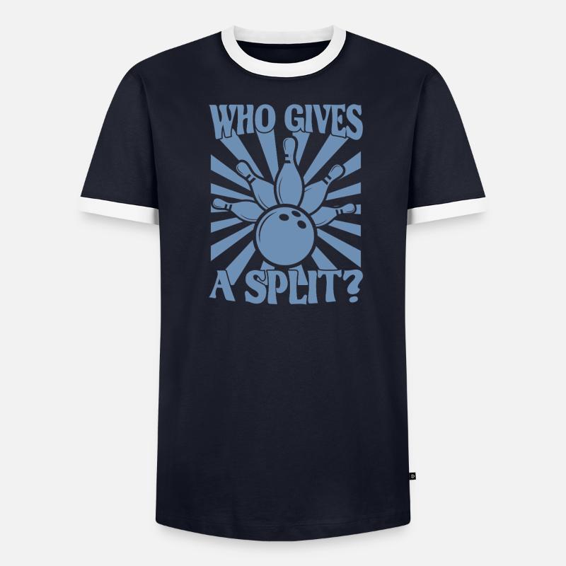 Bowling Spruch Qui donne un Split 2 T-shirt contrasté Homme