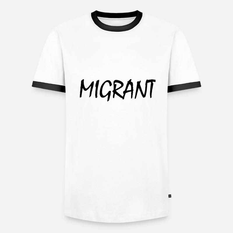 Migrant Männer Kontrast-T-Shirt
