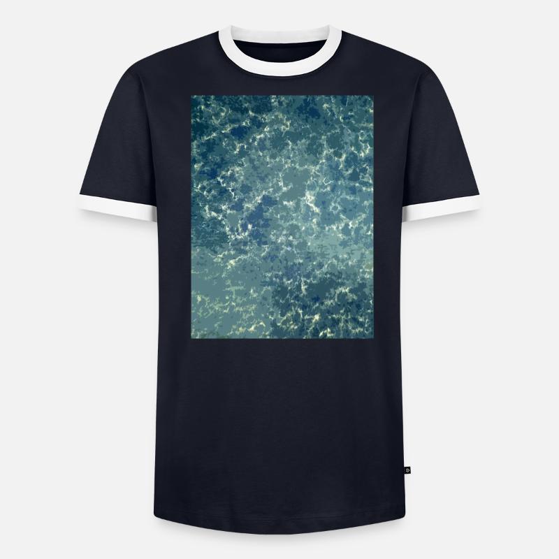 texture de la mer T-shirt contrasté Homme