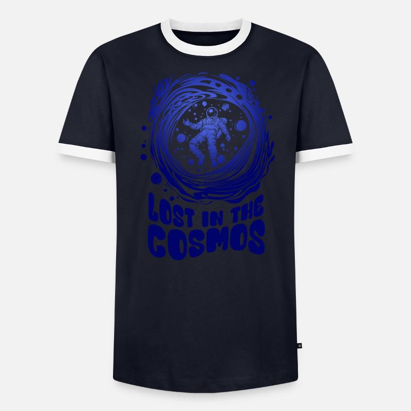 Perdu dans le cosmos - Astronaute - Espace T-shirt contrasté Homme