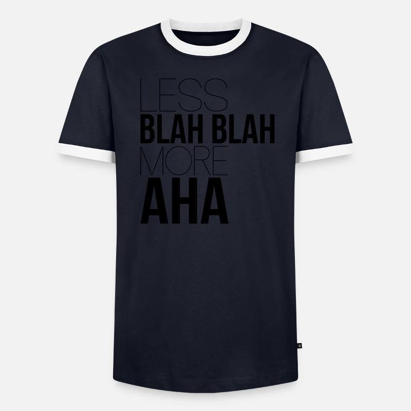 less blah blah T-shirt contrasté Homme