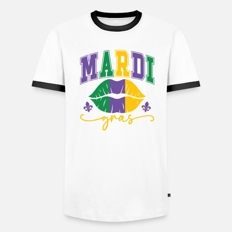 Mardi Gras Lips Men's Ringer Shirt