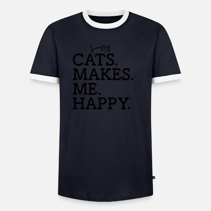 Chat chat chats titulaire chaton cadeau T-shirt contrasté Homme