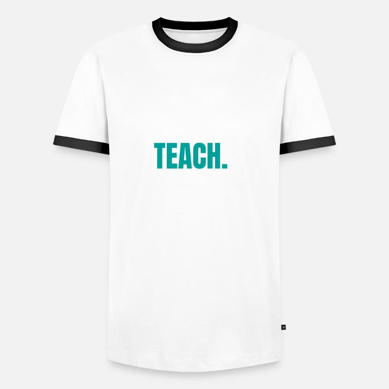 Enseignant Enseignant Mange Sommeil Enseigner Répéter T-shirt contrasté Homme