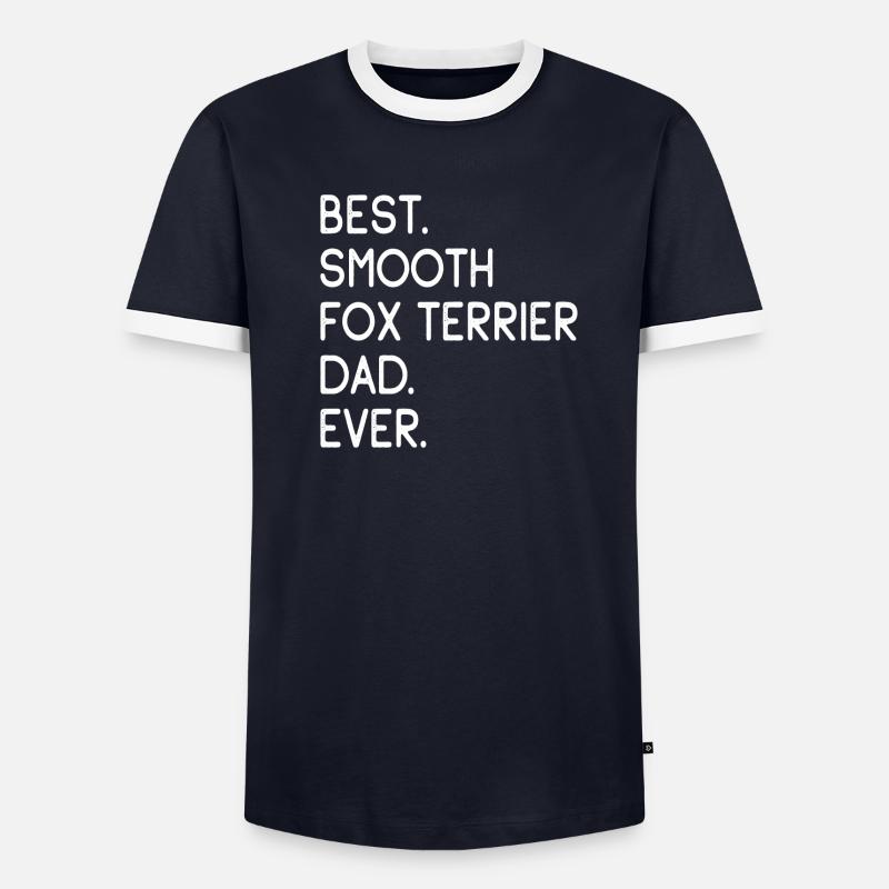 Smooth Fox Terrier Dad - Männer Kontrast-T-Shirt - undefined