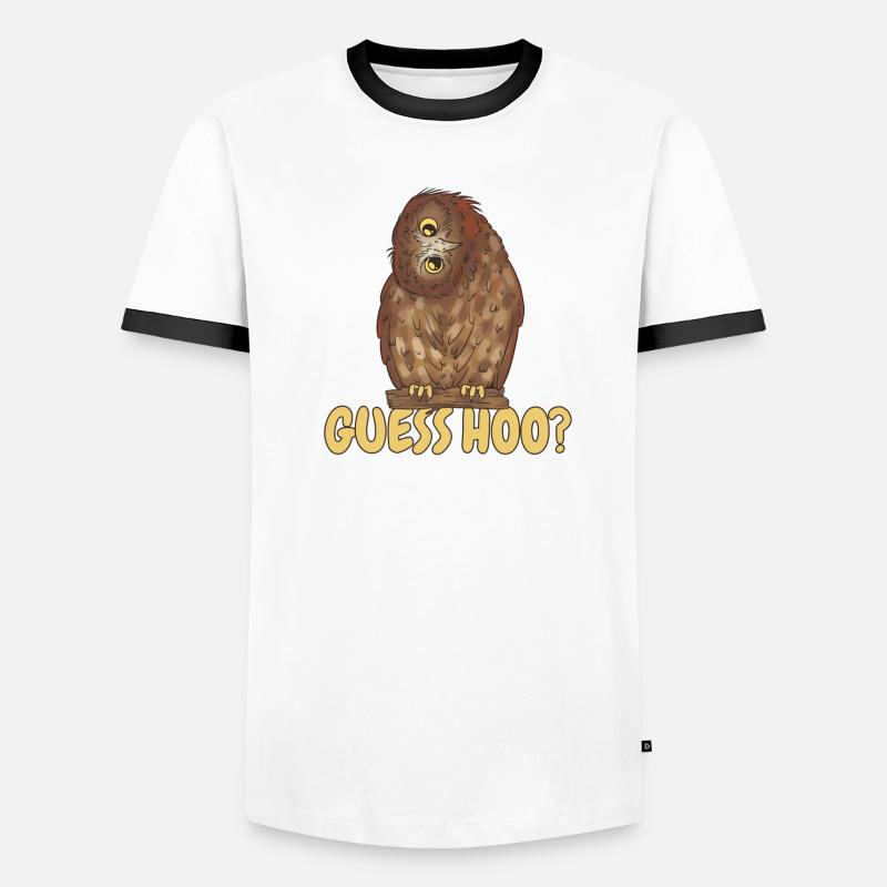 Hibou Devinez Hoo T-shirt contrasté Homme
