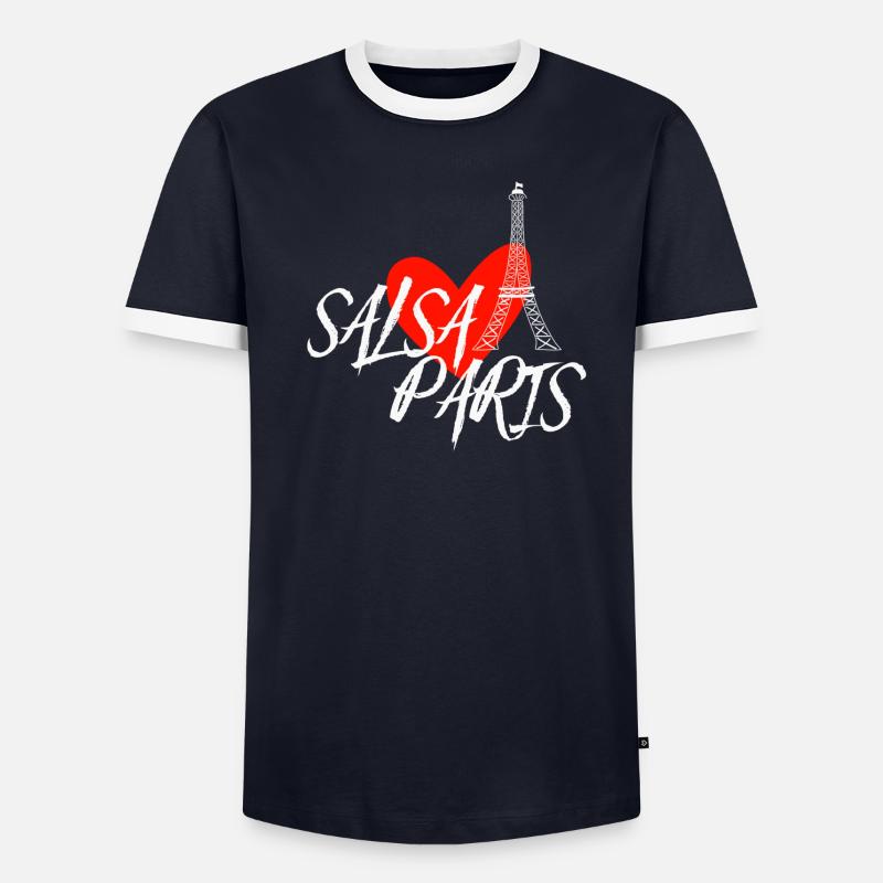 Salsa Paris white Danceshirt - Männer Kontrast-T-Shirt - undefined