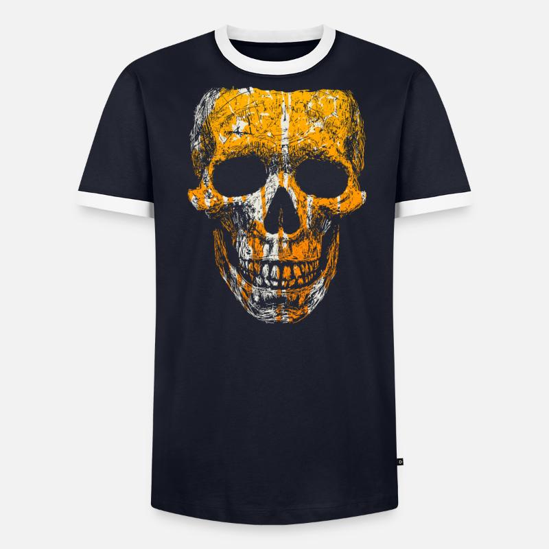 Dégradé de crâne T-shirt contrasté Homme