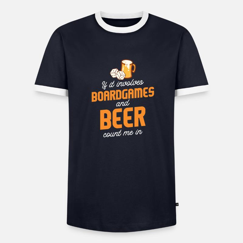 Brettspiele und Bier Nerd Geek Spieleabend Männer Kontrast-T-Shirt