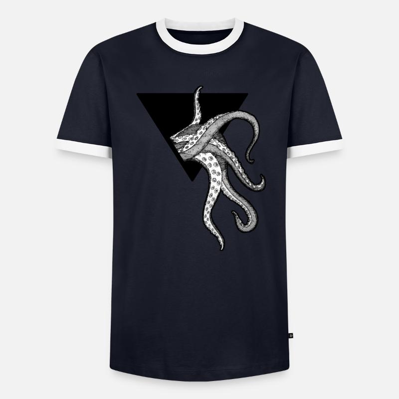 Kraken Octopus Tentacles Men's Ringer Shirt