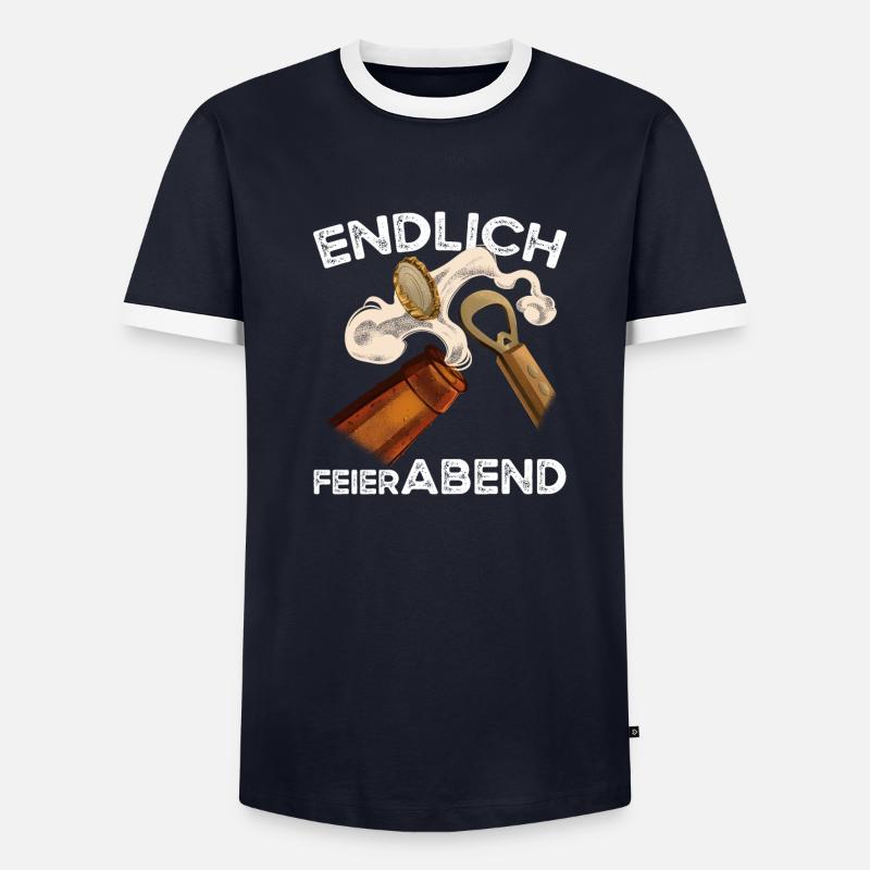 Endlich Feierabend Bier - Männer Kontrast-T-Shirt - undefined