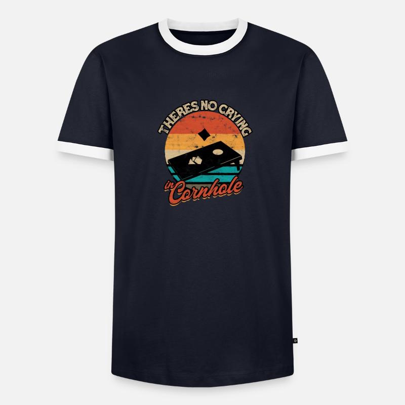 Il n’y a pas de pleurs dans le sac de haricots Cornhole Sack - T-shirt contrasté Homme