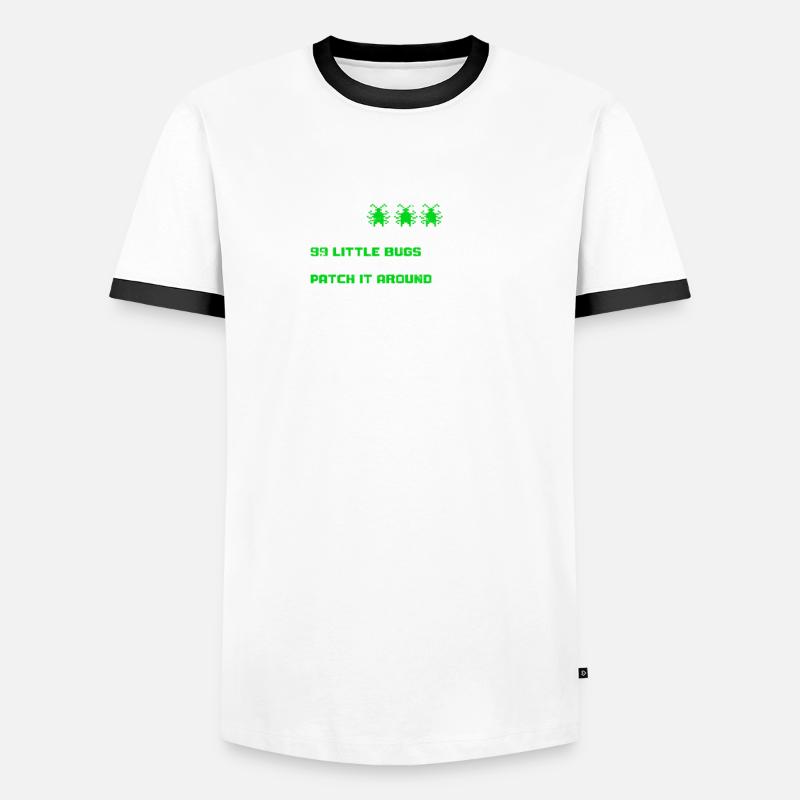 99 petits bugs dans mon code 99 petits bus en prendre un T-shirt contrasté Homme