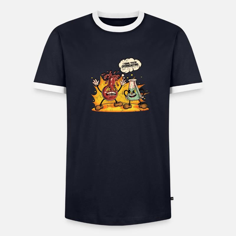 JE PENSE QUE VOUS RÉAGISSEZ DE MANIÈRE EXCESSIVE - La science - T-shirt contrasté Homme