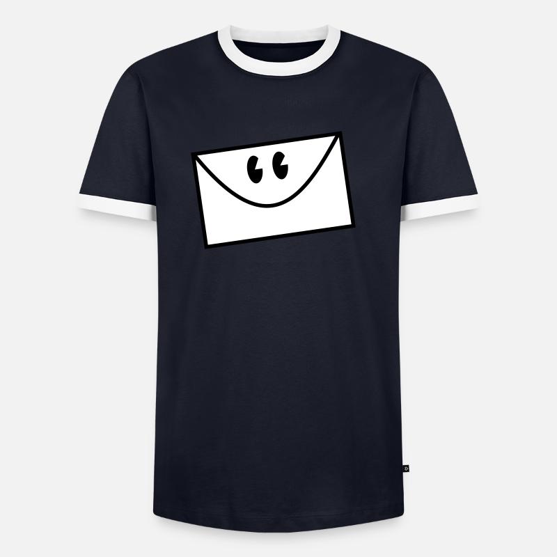 envelope Männer Kontrast-T-Shirt