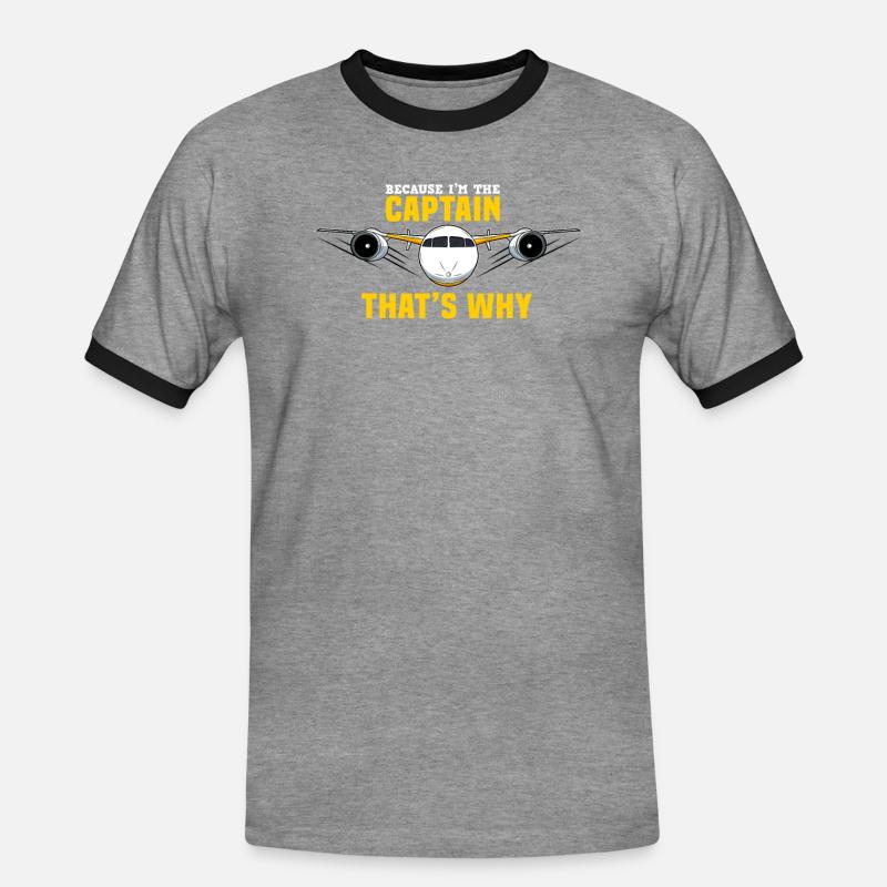 Versuchsfliegerflugzeugluftfahrtluftfahrt dji Geschenk - Männer Kontrast-T-Shirt - Grau meliert/Schwarz