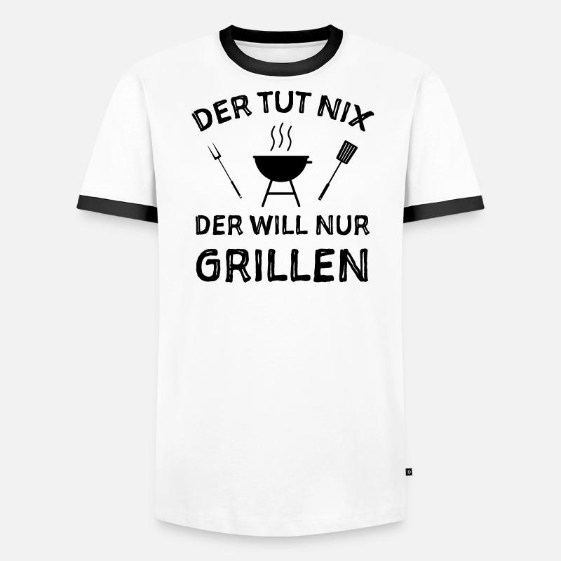 Grill Grillen Sprüche Witze Männer Kontrast-T-Shirt