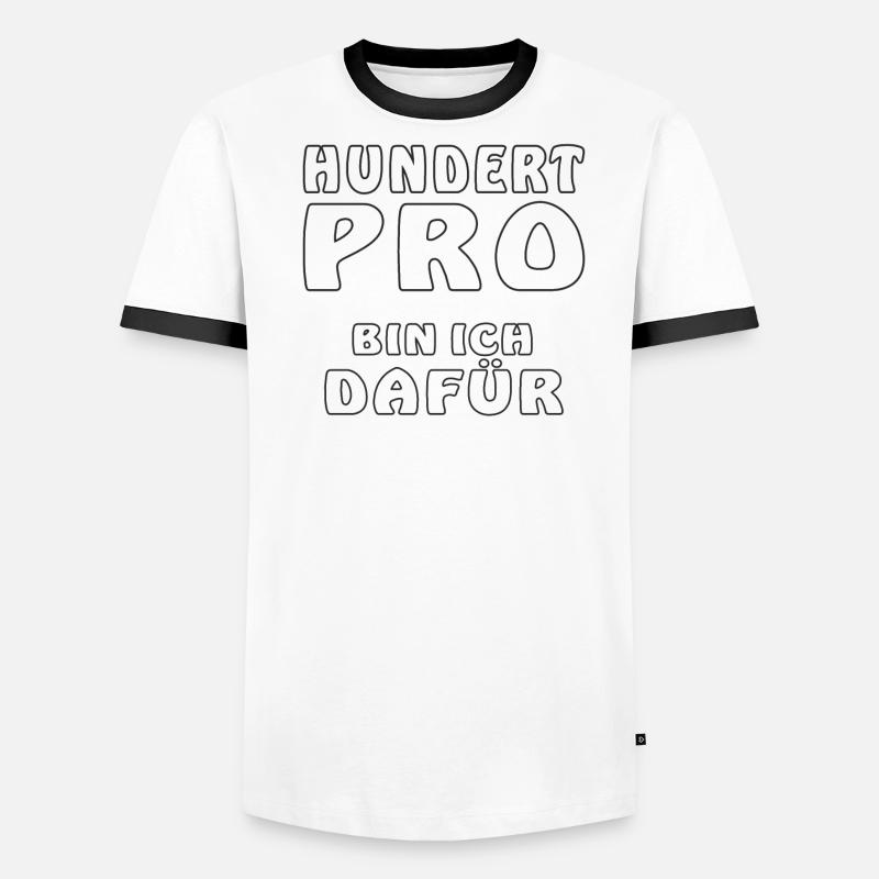 HUNDERT PRO BIN ICH DAFÜR Männer Kontrast-T-Shirt