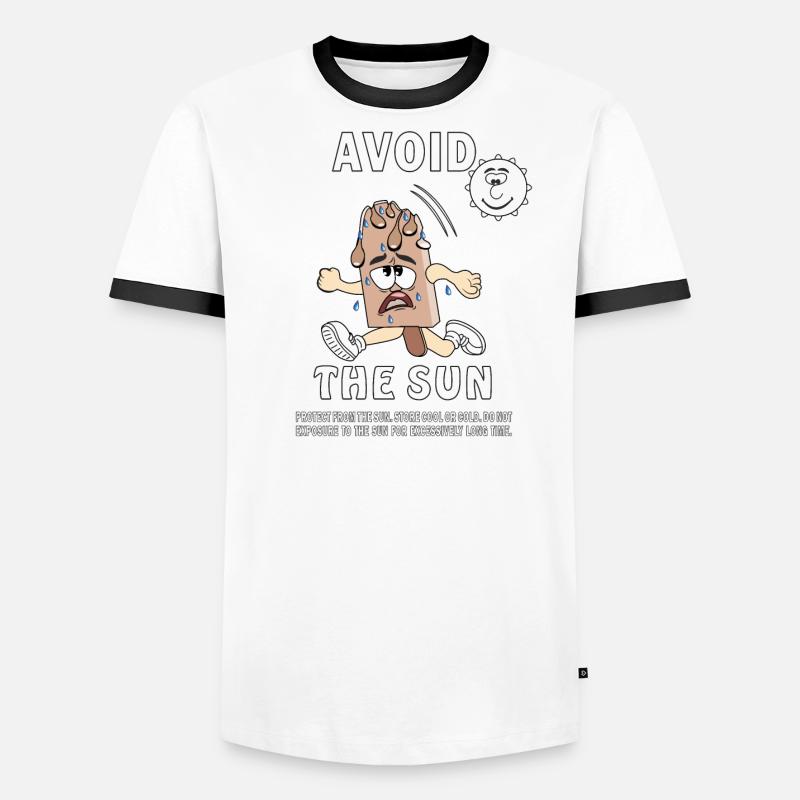 SUNSCREEN ICE CREAM AVOID THE SUN Men's Ringer Shirt