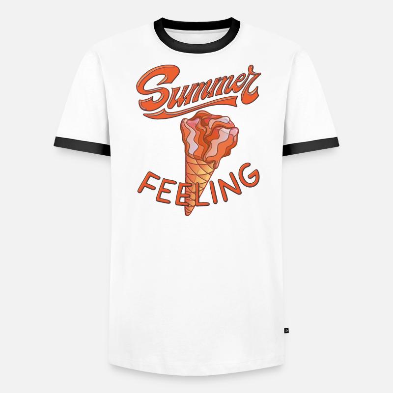 SUMMER FEELING EIS Männer Kontrast-T-Shirt