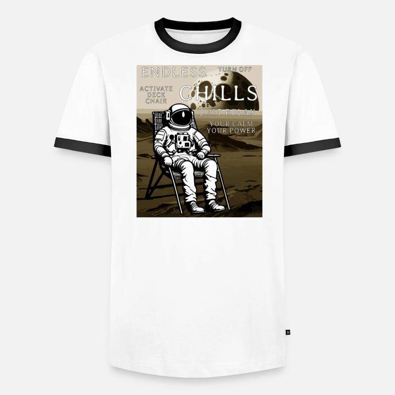 ASTRONAUT DECK CHAIR ENDLESS CHILLS Men's Ringer Shirt