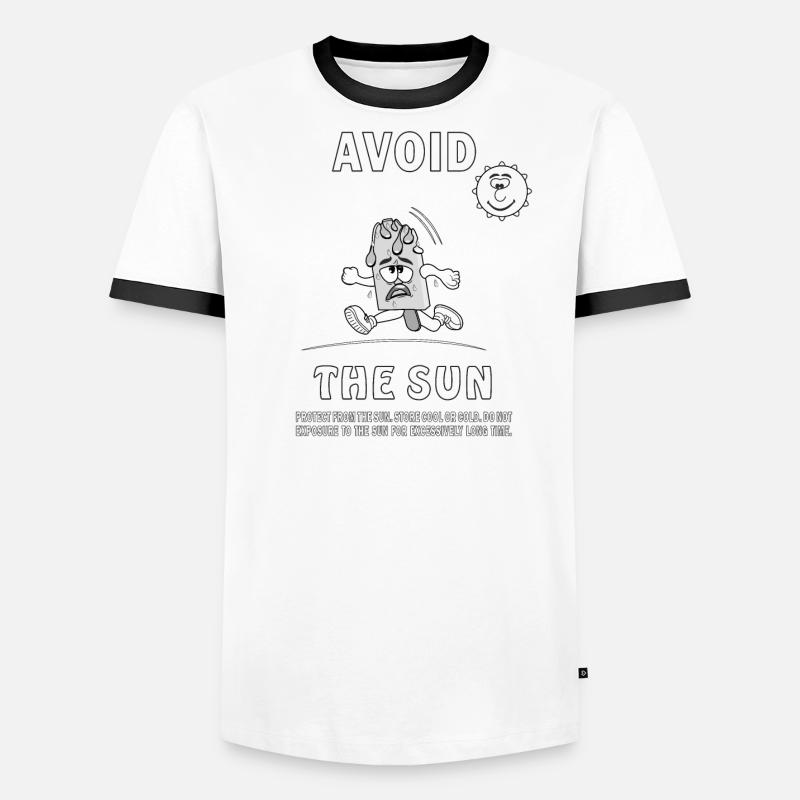 SONNENSCHUTZ EISCREME AVOID THE SUN Männer Kontrast-T-Shirt