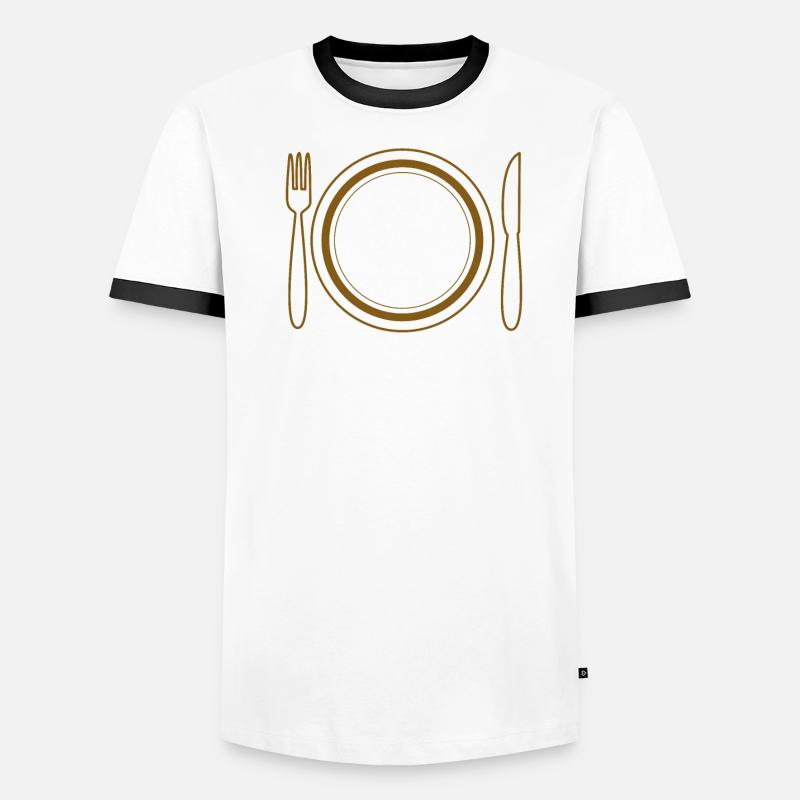 TELLER BESTECK Männer Kontrast-T-Shirt