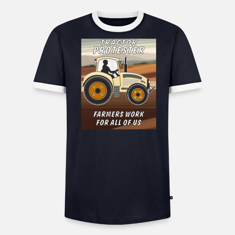 TRACTOR PROTESTER Men's Ringer Shirt