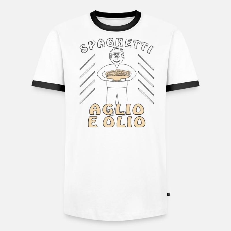 SPAGHETTI AGLIO E OLIO Männer Kontrast-T-Shirt