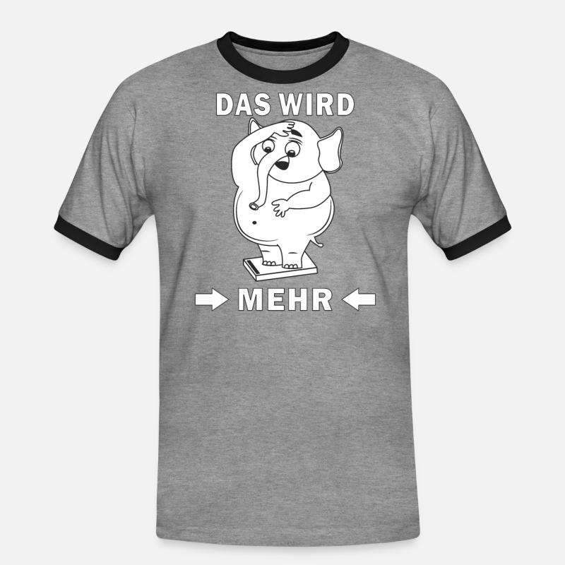 DECREASE - Men's Ringer Shirt - heather grey/black