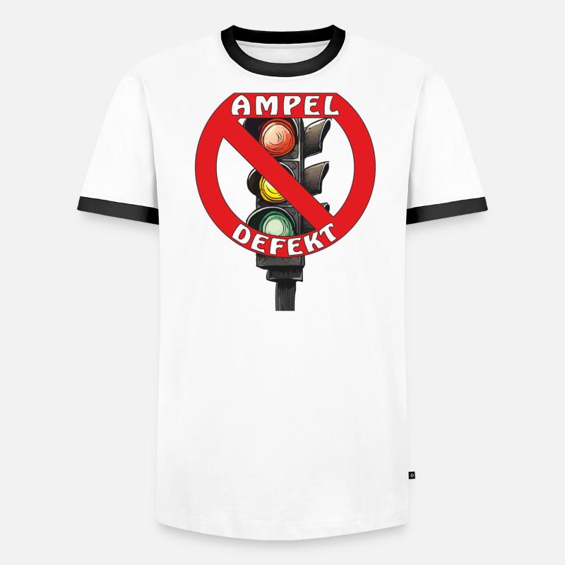 TRAFFIC LIGHT DEFECTIVE Men's Ringer Shirt