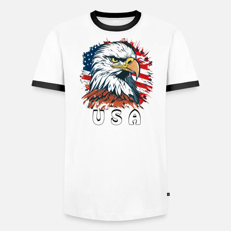 PYGARGUE À QUEUE BLANCHE T-shirt contrasté Homme
