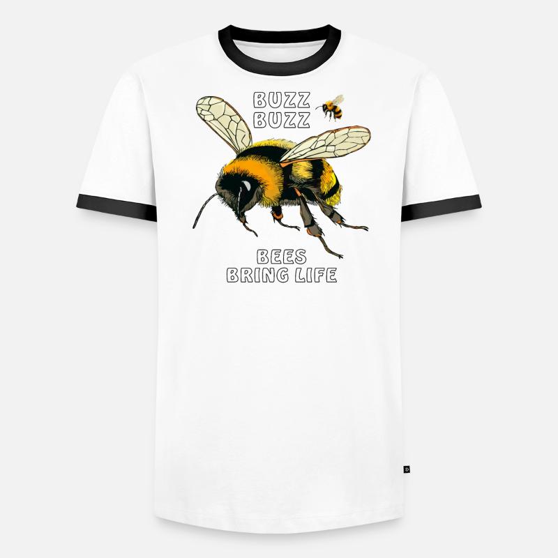 BUMBLEBEES BUZZ BUZZ BEES BRING LIFE Men's Ringer Shirt