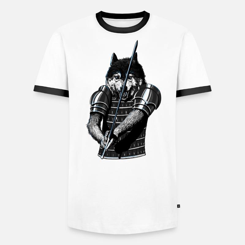 Wolf Duell Männer Kontrast-T-Shirt