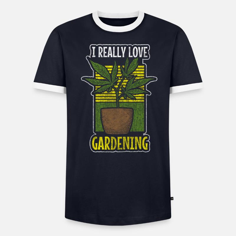 Marijuana Vaping Cbd T-shirt contrasté Homme