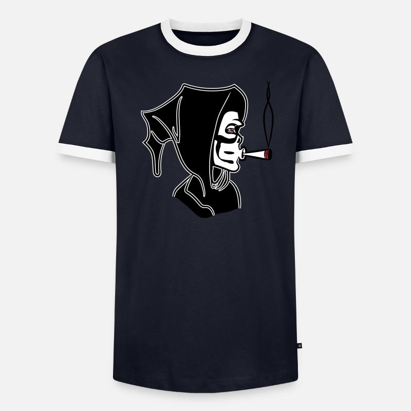 Mort articulation kiffen à capuchon T-shirt contrasté Homme