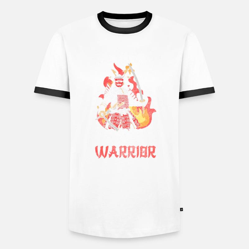 Combattant, Épée, Courage, Katana T-shirt contrasté Homme