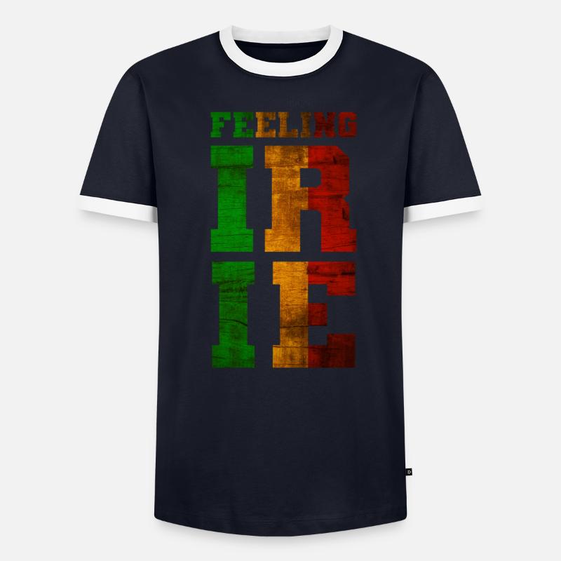 FEELING IRIE Rastafari Devise T-shirt contrasté Homme