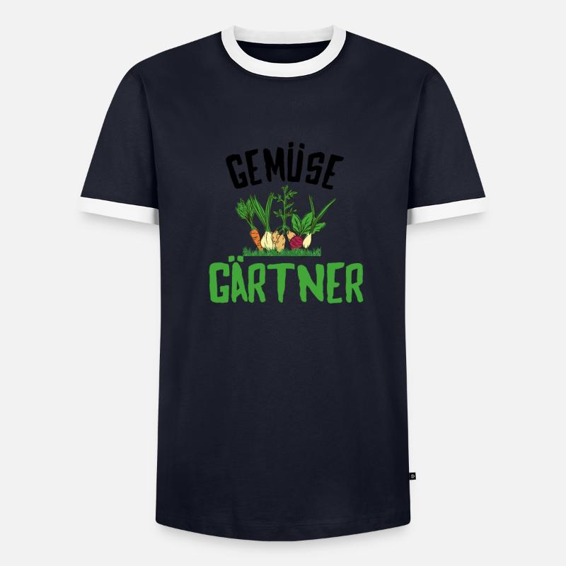 Gemüse Gärtner Männer Kontrast-T-Shirt