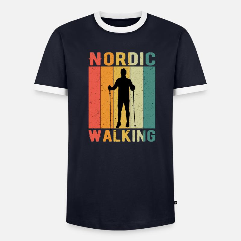 pole walking Men's Ringer Shirt