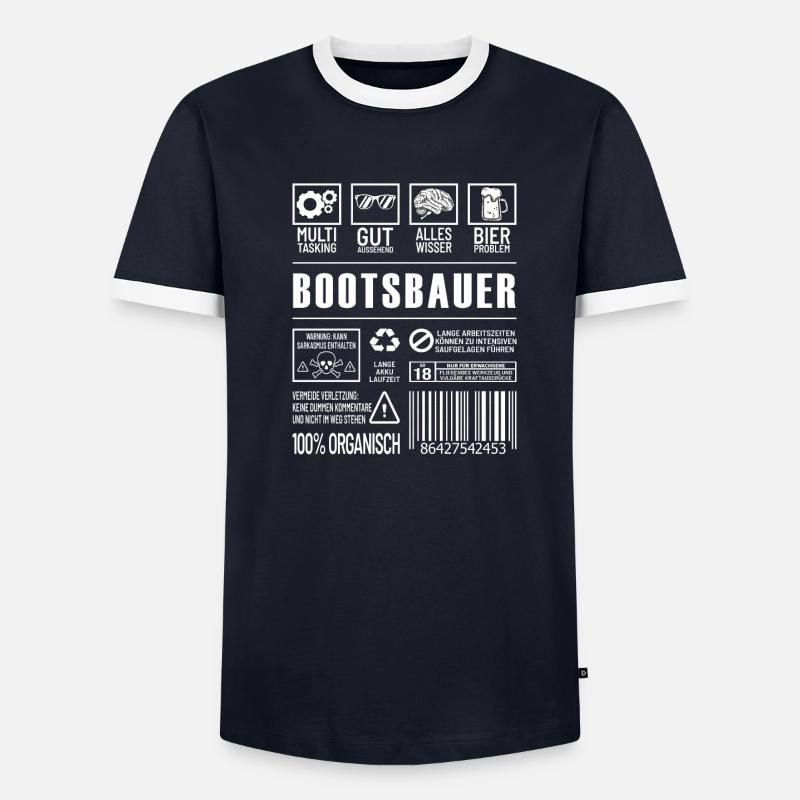 Bootsbauer Lustiger Beruf Spruch Schiffsbauer - Männer Kontrast-T-Shirt - undefined