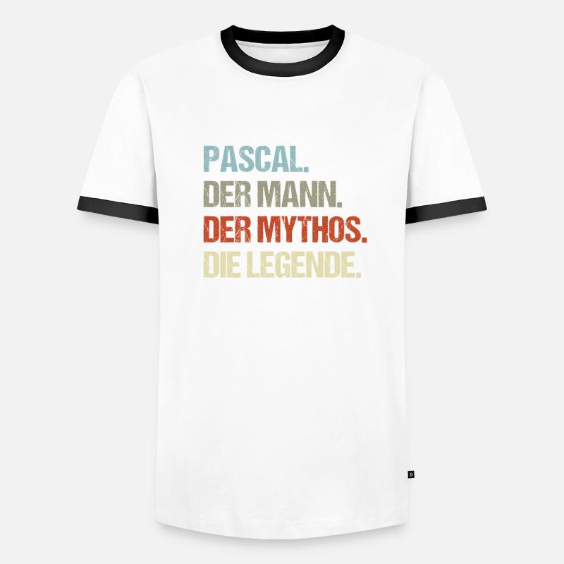 Pascal der Mann der Mythos die Legende Männer Kontrast-T-Shirt