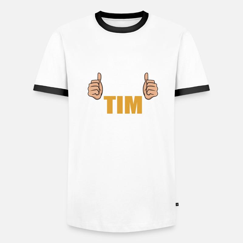 Lass das mal den Tim machen Männer Kontrast-T-Shirt