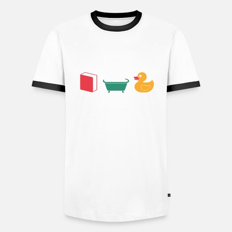 Books Bubble Baths and Rubber Ducks Men's Ringer Shirt